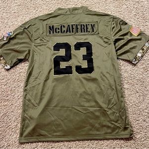 49ers McCaffrey Salute to service jersey